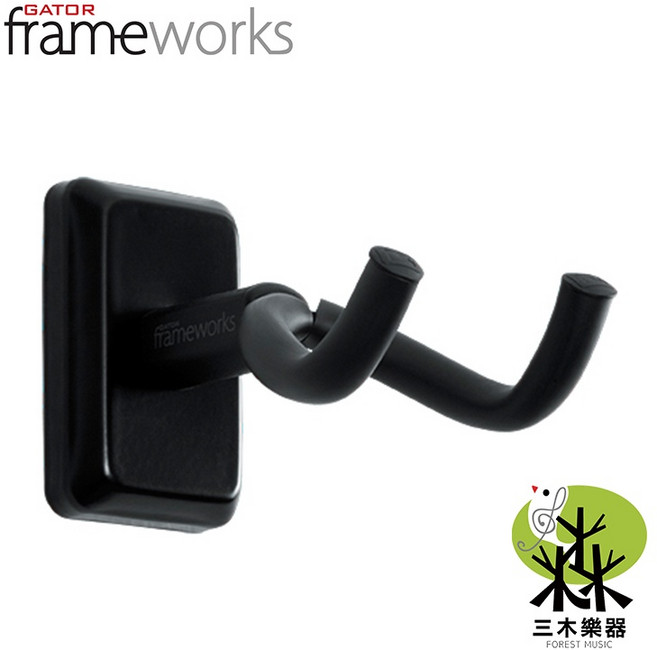 Gator Frameworks GFW-GTR-HNGRBLK 吉他壁掛勾, 黑, 1個