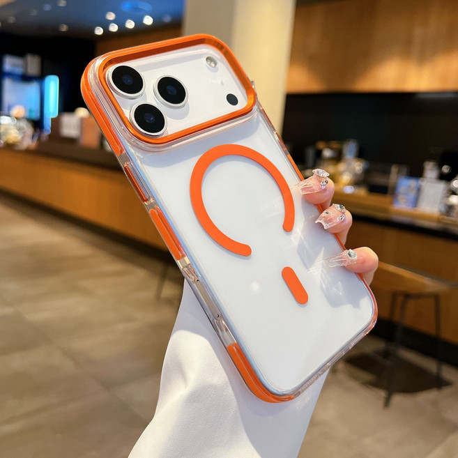 跨境適用蘋果17promax手機殼亞克力磁吸防摔透明iPhone16殼