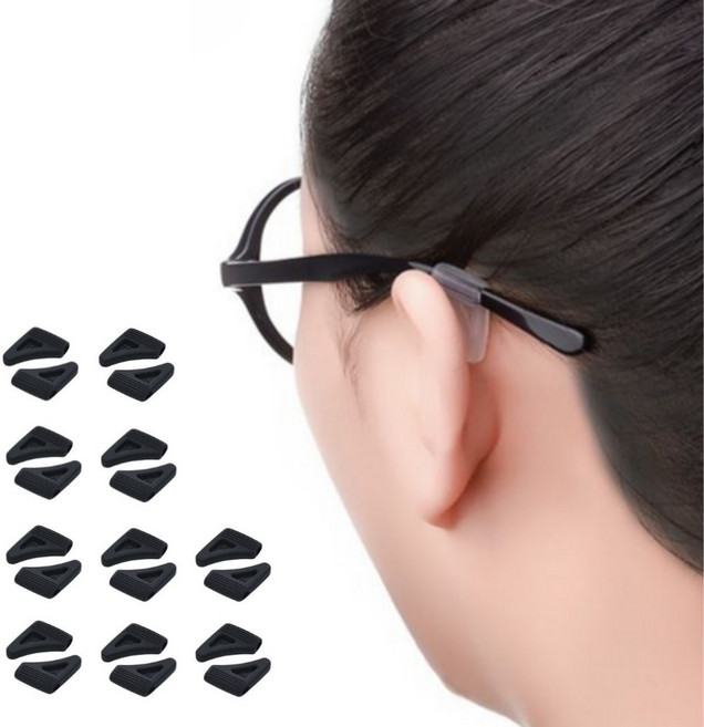 알리오마켓 부드러운 실리콘 안경 다리 고정 귀 고무 받침