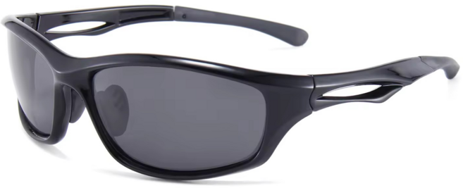 Uttalenz 스포츠 편광 고강도 TAC렌즈 자외선 차단 일체형 Hinnge 프리미엄 선글라스, 매트블랙(Matte Black), 1개