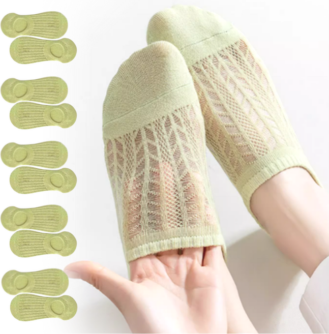 삭스탑텐 순면 망사 덧신 시스루 양말 5P