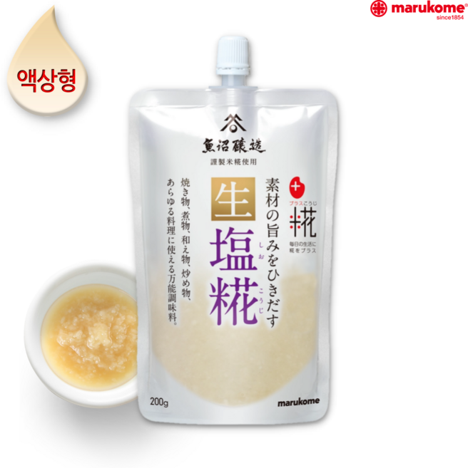 마루코메 누룩소금 시오코지 저염 발효 액상 맛있는 일본 소금 저염식 식단, 1개, 200g