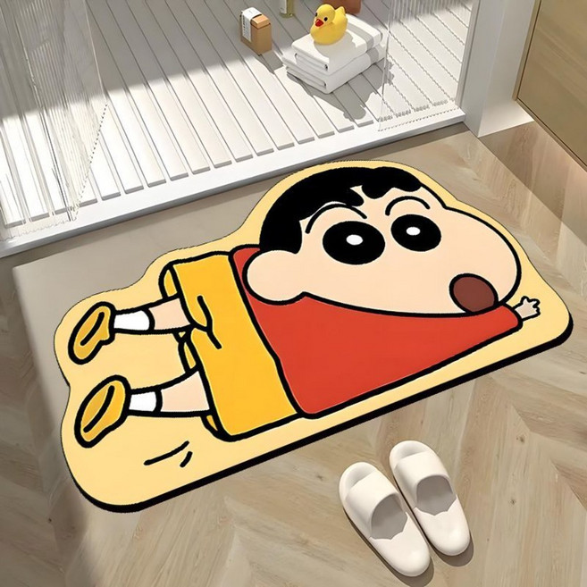 크레용 신짱 미키 수분을 잘 흡수하고 쾌적한 규조토 매트, 레드보이, 1개