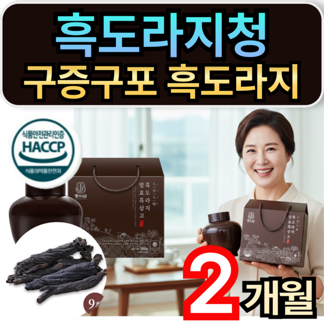 흑도라지청 100% 국산 구증구포 흑도라지 발효 농축 사포닌 휘게라이프, 1개, 500g