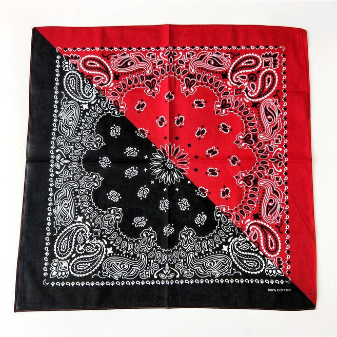 면마 작은 네모 반다나 쁘띠 스카프 힙합 캠핑 헤어두건 SH762