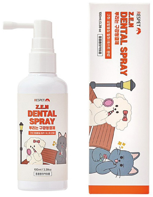 Respet 狗狗貓咪口腔噴霧 100ml 無色無味 適合不愛刷牙的毛孩, 1個