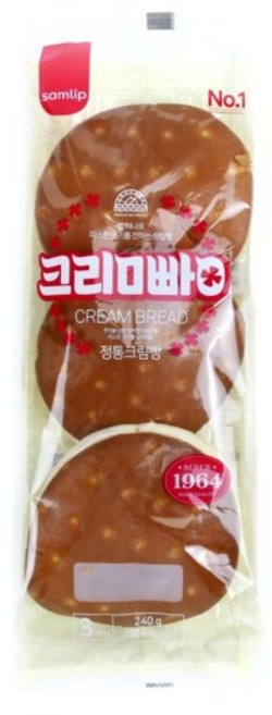 삼립 정통크림빵3입, 240g, 1개