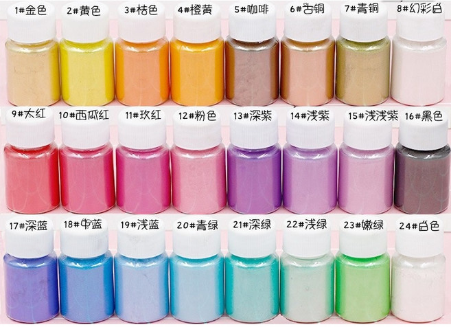 珠光粉 雲母粉 礦物粉 MSDS檢驗 美甲色粉 史萊姆材料, 1個, 18#中藍-10g(H105), 18#中藍-10g(H105)