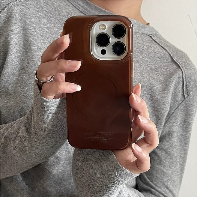 트랜픽 커피브라운 더블레이어 맥세이프 아이폰케이스