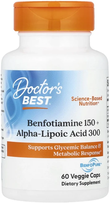 Doctor's Best 벤포티아민 150 + 알파리포산 300 베지 캡슐 60정, DoctorsBest벤포티아민150알파리포산300베지캡, 1개 - 쿠팡
