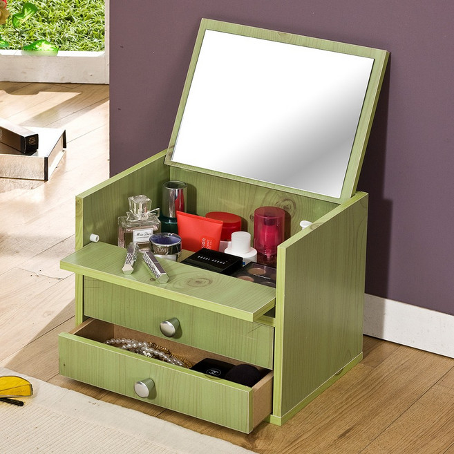 포메리트 파스텔 2단 서랍형 미니화장대, 그린