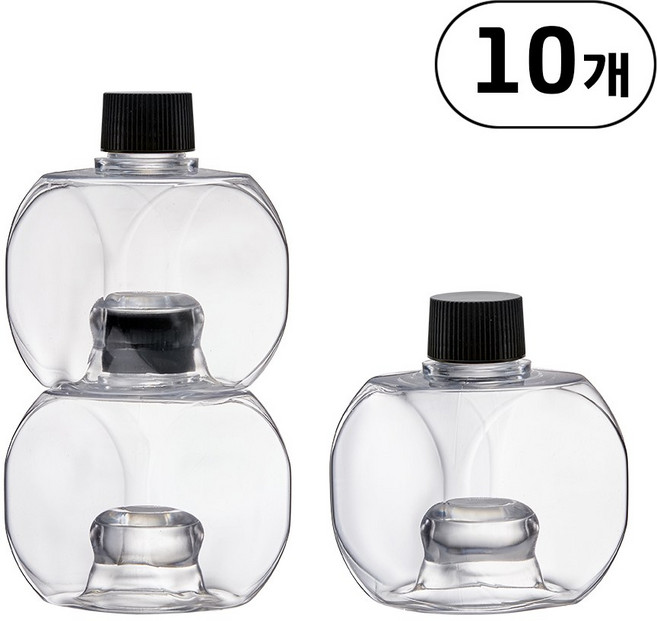 미니 큐브 보틀 블럭 페트 더치병 음료수병 관찰교구 색깔교구 곡식마라카스, 10개, 100ml