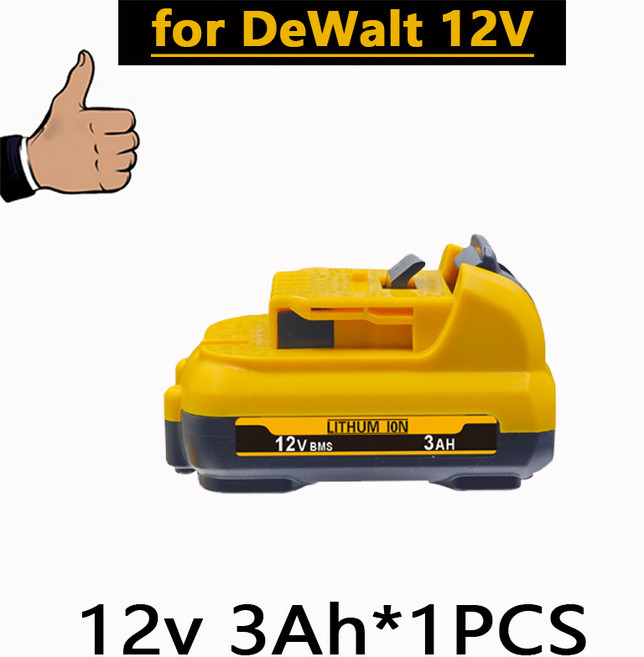 툴 배터리 5.0Ah 6.0Ah 10.8V 12V 리튬이온 DCB127 디월트 DCB120 DCB122 DCB1-XJ DCB1 DCB121 호환, [03] 12V 3.0AH X1