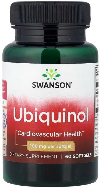 스완슨 유비퀴놀 Ubiquinol 0.1g 60정 1병 Swanson, 1개
