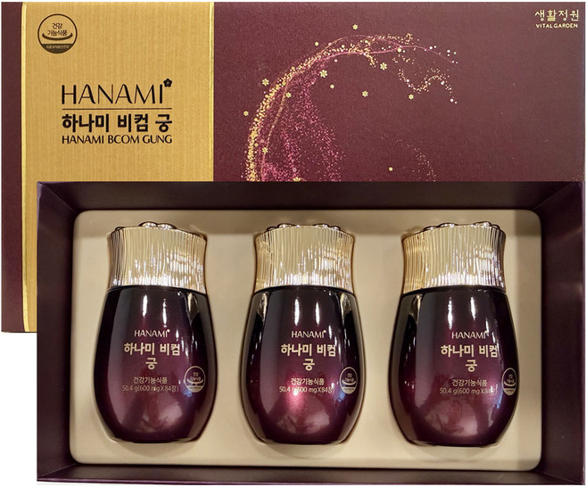 생활정원 하나미 비컴궁 84정X3병 갱년기 돈태반건강기능식품, 1개, 84정