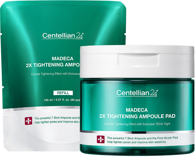 센텔리안24 (대용량) 마데카 더블 타이트닝 앰플패드 60매 + 리필 60매, 1개, 120개입