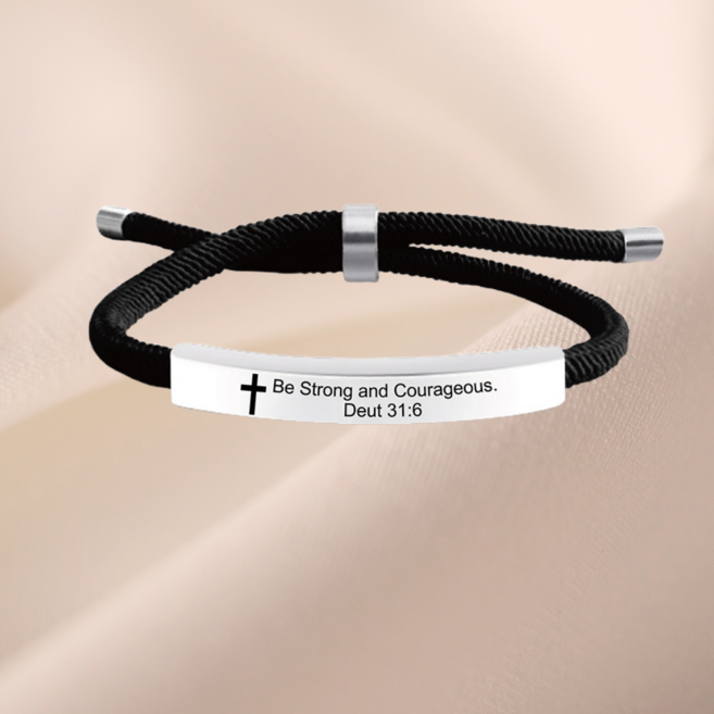 한나의기도 성경말씀 각인 십자가 팔찌 남녀공용 기독교 천주교