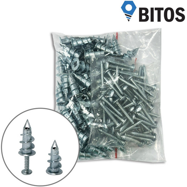 석고보드 앙카세트 석고 앙카 천공 앵커 칼브럭 칼부럭 봉단위 50개, 1세트