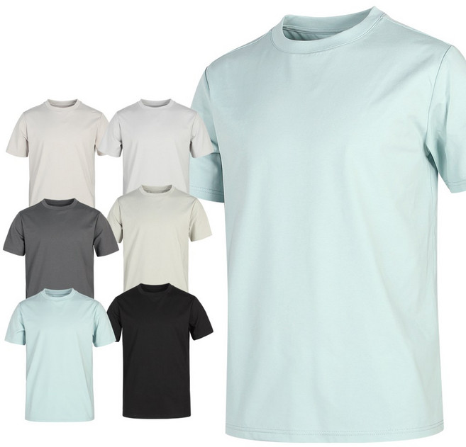 프로모어 남성 기능성 친환경 소재 쿨 냉감 소로나 반팔 라운드 면티셔츠 빅사이즈