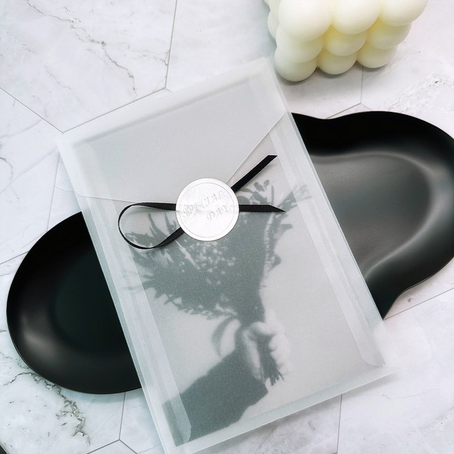 세로형 반투명 트레이싱 봉투 100매 엽서 트레싱지 청첩장봉투