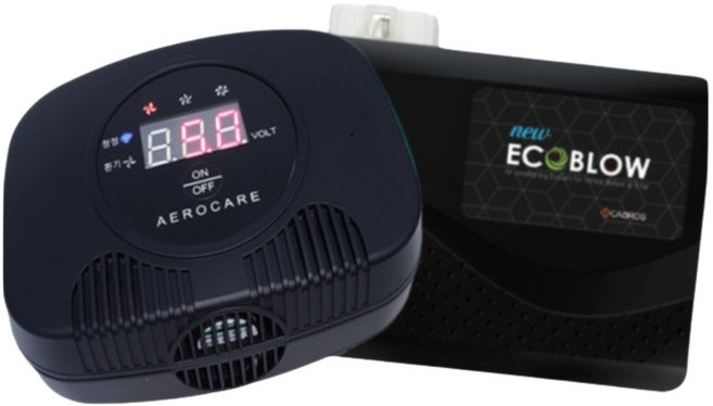 소리윤 에어로케어+에코블로우 광촉매 필터 가스센서 공기 살균 탈취작용 환기알림 비포 애프터 블로우 에어로2000