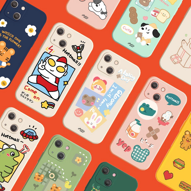 핫티몰 아이폰 14 프로맥스 14 Pro Max 컬러 캐릭터 휴대폰 케이스