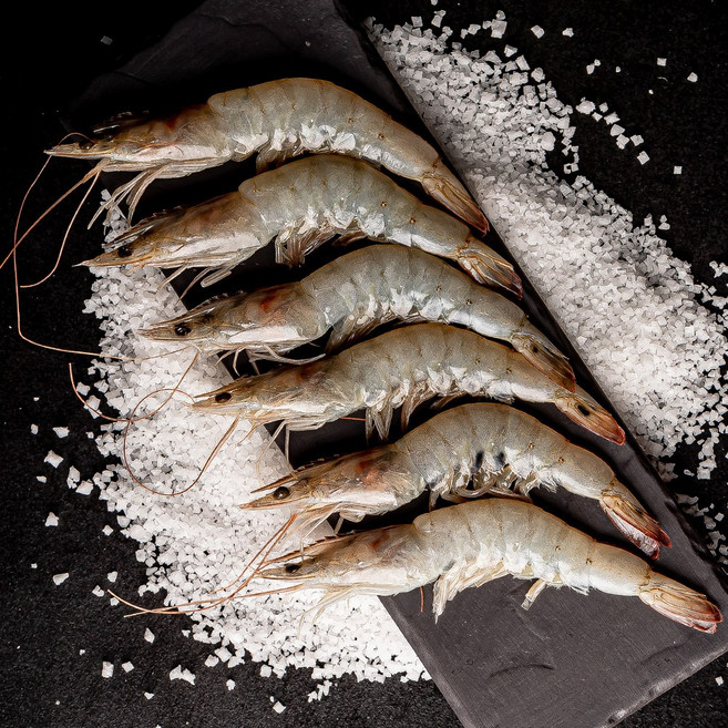 바다받아 흰다리새우 페루 냉동 업소용 도매, 6개, (50/60 약100-120마리) 2kg