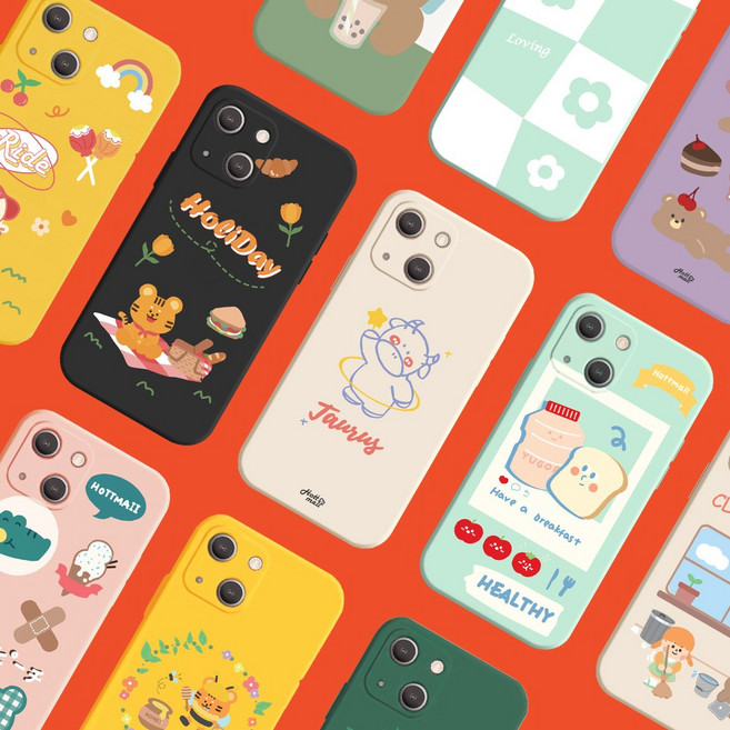 핫티몰 아이폰 13 미니 13Mini컬러 캐릭터 휴대폰 케이스