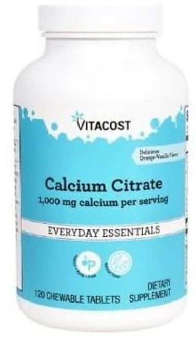 Vitacost Calcium Citrate with Vitamin D3 & Magnesium -- 1 000 mg - 120 Chewable Tablets, 1개 - 쿠팡