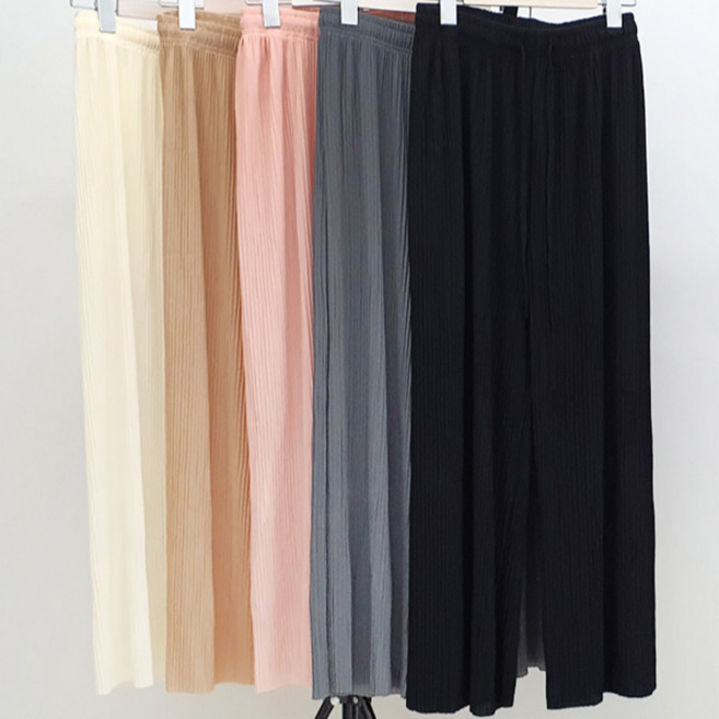 히든오너 찰랑찰랑 가벼운 뱃살커버 플리츠 바지