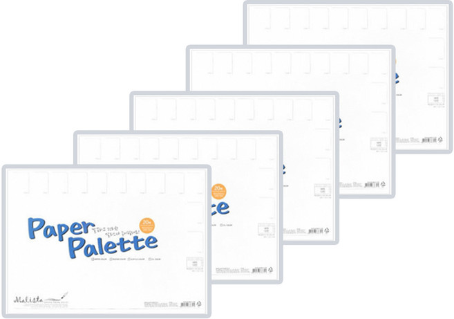 [ONEDREAM]말리스타 종이파레트 소 30매 MSP-S 5mm 5개 10개 세트, 1세트, 소형 30매 5개