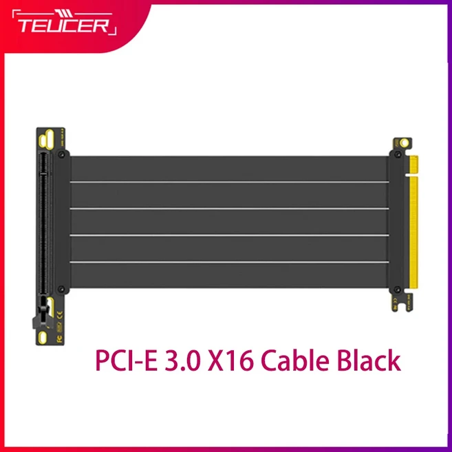 TEUCER PCIE 4.0 X16 연장 케이블 PCI 그래픽 카드 PCl-E X16 라이저 연장 코드 3.0/4.0 PCl-Express GPU, 01 150mm, 01 150mm