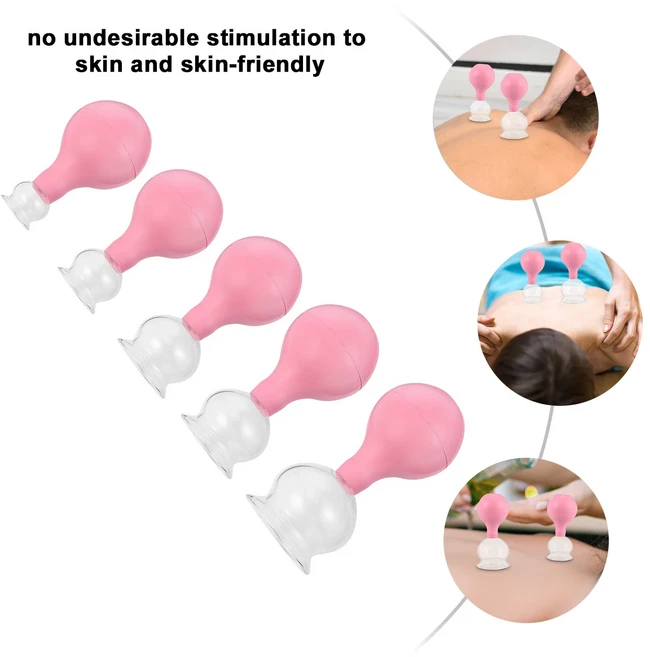 부항컵 고무 헤드 가정용 면역력 향상 혈액 순환 경락, 02 Pink-02