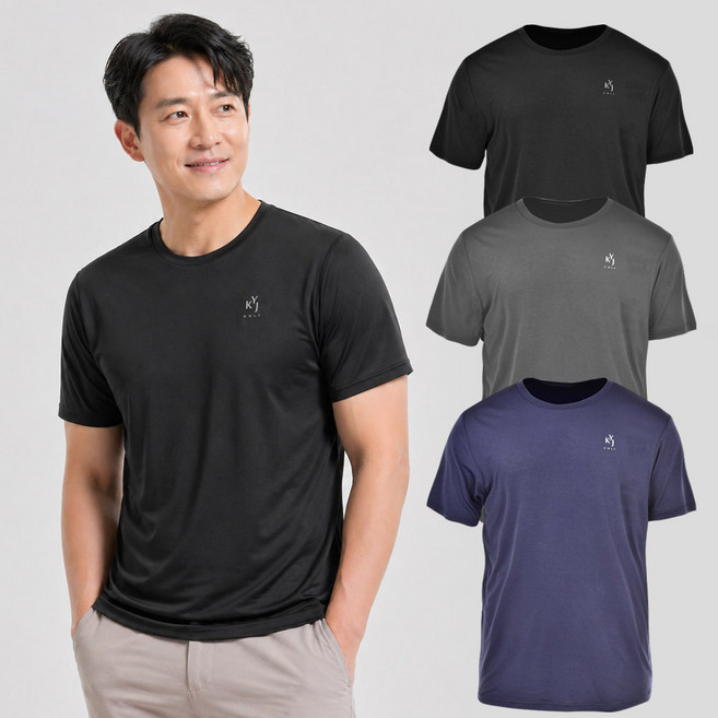 SJ 김영주 26년 신제품 쿨냉감 반팔 사방스판 티셔츠 3종택1