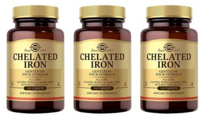 솔가 킬레이티드 아연 철분 100 정 X 3병, 100정, 3개