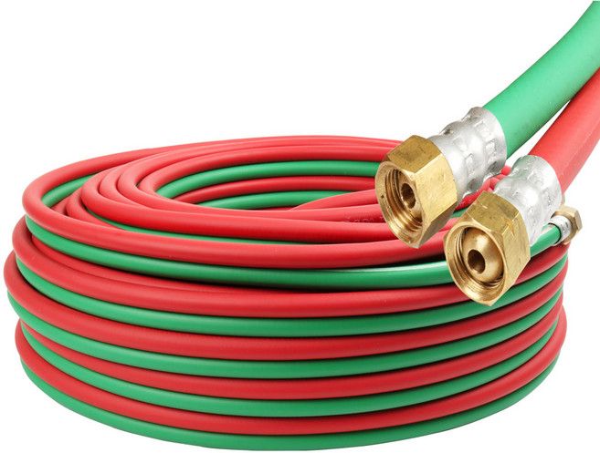 용접호스 태성쌍줄호스 5mmx50m 카플러포함 가스 산소, 1개