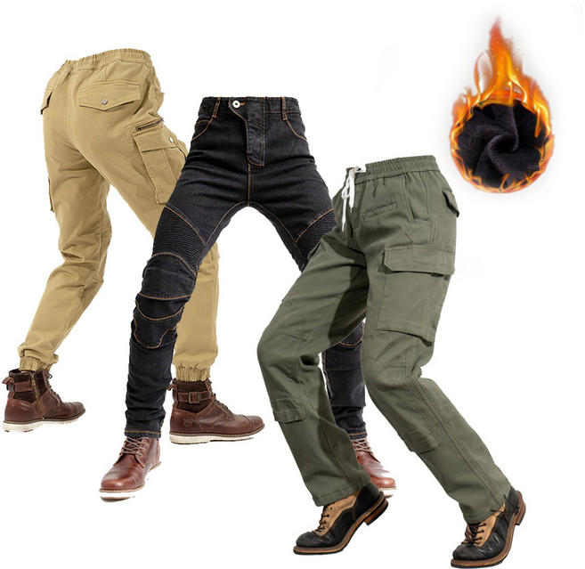 바이크팬츠 겨울용 라이딩진 방한 기모 오토바이바지, WXD-002 블랙