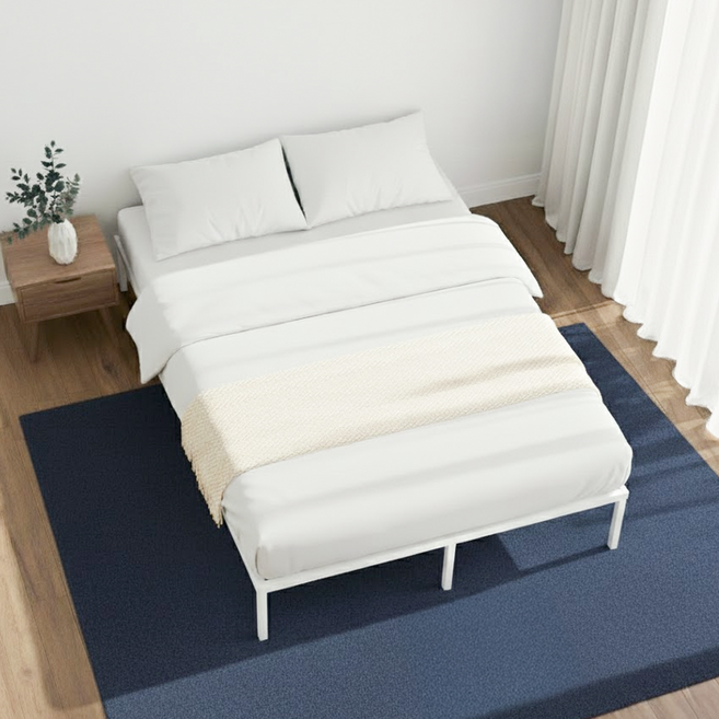 데스텀 무헤드 철제 침대프레임 매트리스 받침대 바닥 깔판, 화이트