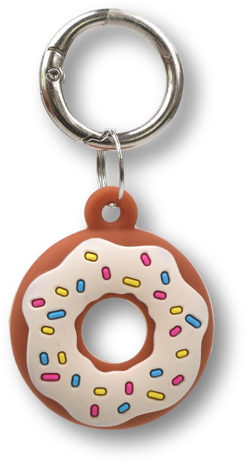 코지박스 에어태그 케이스 충격흡수 캐릭터 키링 홀더, 1개, 도넛츠