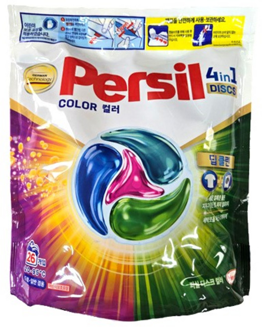 퍼실 디스크 컬러 캡슐세제, 26개입, 1개