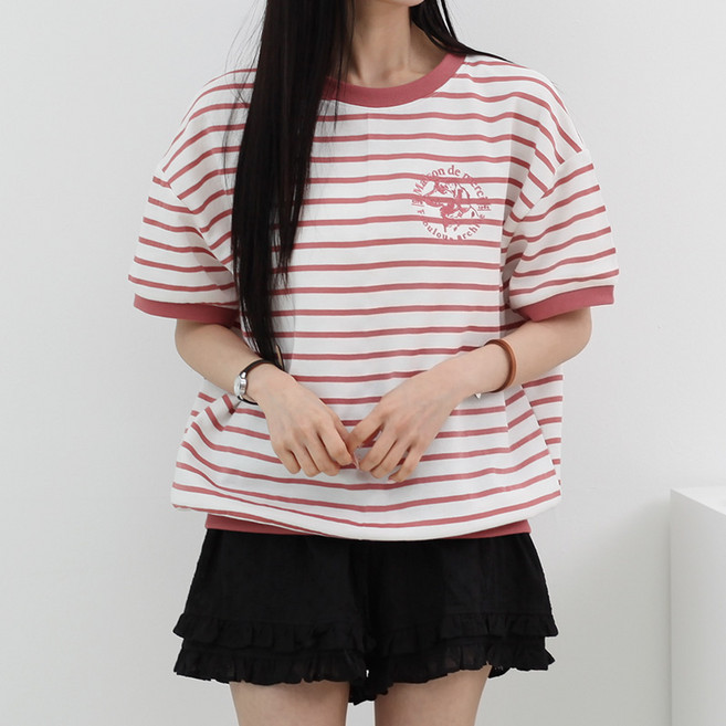 루나샵 강아지단 반팔 맨투맨