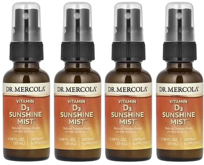 닥터머콜라 비타민 D3 선샤인 미스트 천연 오렌지 29ml(0.98fl oz), 29ml, 4팩 - 쿠팡