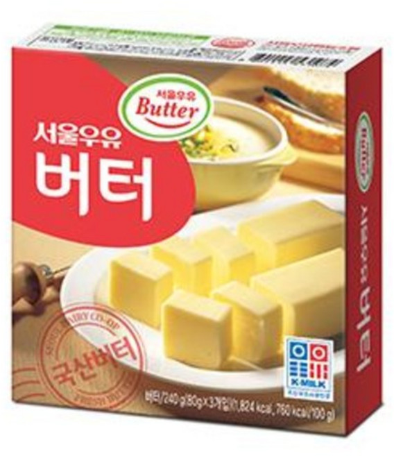 [가염] 서울우유 가염버터 240g, 1개