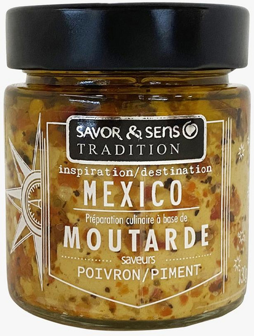 프랑스 세이버 앤 센스 Savor & Sens 텍스멕스 맥시코 머스타드 130g, 3개