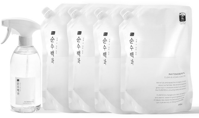 순수백과 피톤치드 편백수 가죽 쇼파 냄새 제거 새집증후군 방법 새가구 탈취제, 4.5L, 1개