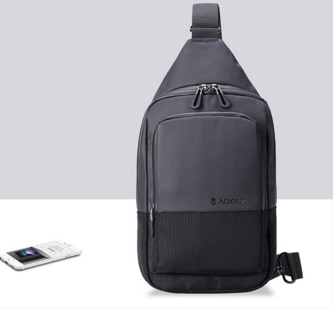 젊은남자 세련 투톤 비지니스 슬링백 캥거루가방 유행가방 등산 조깅