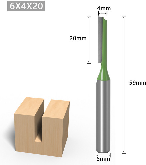 살림마왕 목공 트리머비트 루터 트리머 날 평비트 6mm생크, 4mm, 4mm