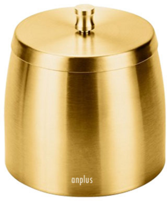 앙플러스 냄새꾹 스테인리스 담배 재떨이 일반형 대, 1개, 골드