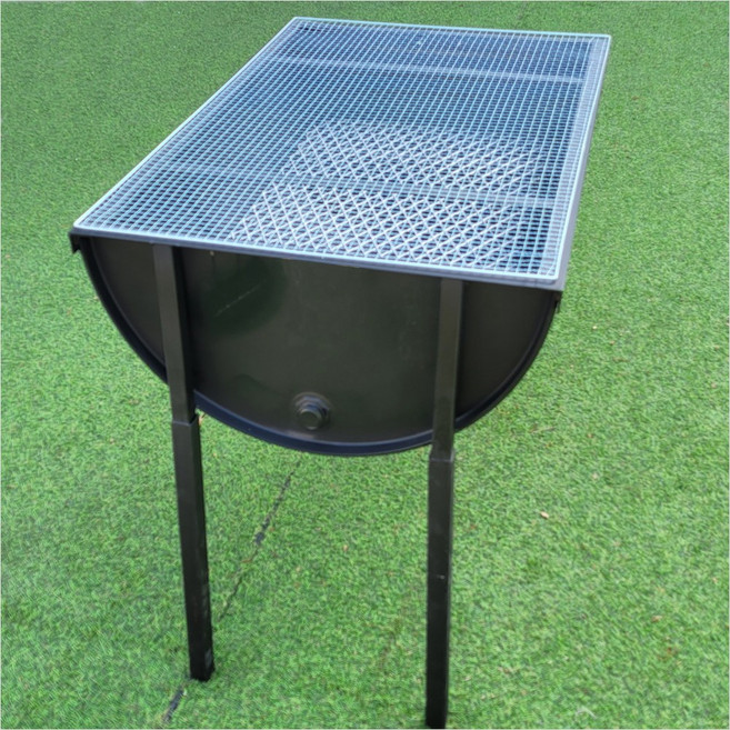 드럼통 야외 바베큐 날개거치형 바베큐 대형 그릴 캠핑장 펜션 야외 숯불 드럼 화덕 단체모임 단체행사 사용가능, 1개