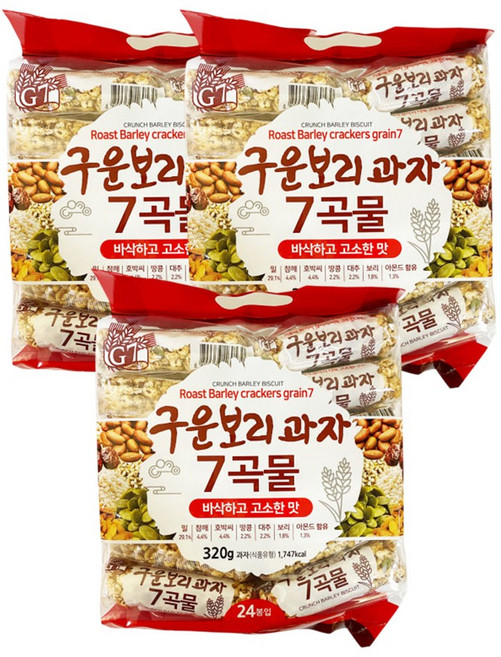 7곡물 구운보리과자 320g, 3개